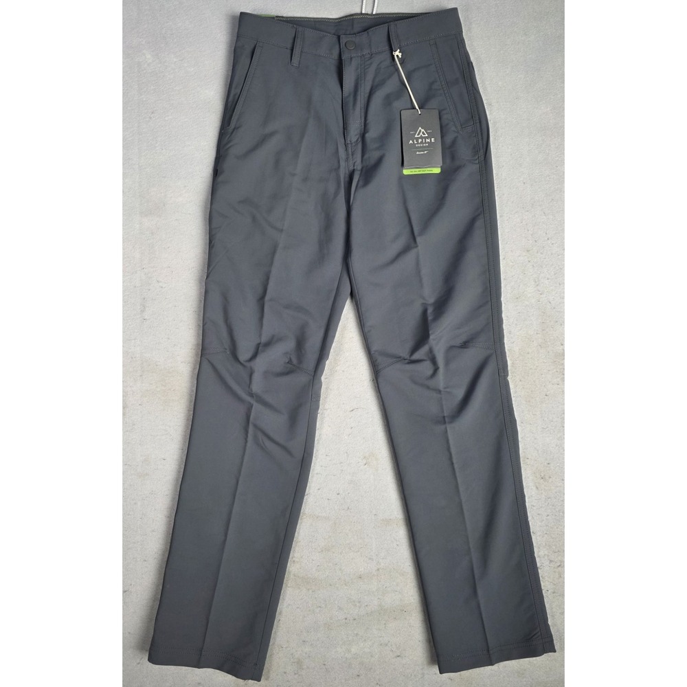 NWT Alpine Design Pants Mens Size 30x32 Modern Fit TrailHead Tech Hiking Asphalt